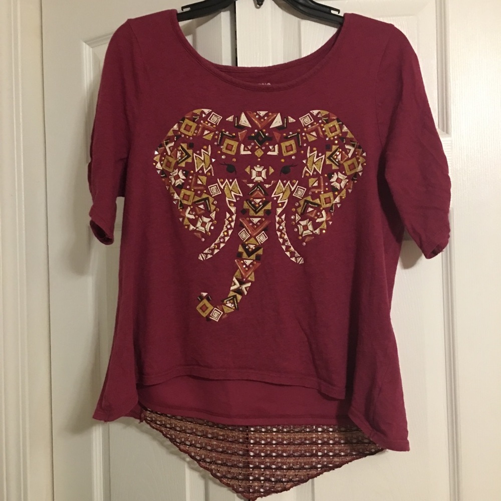 Girls plus Arizona shirt with elephant design